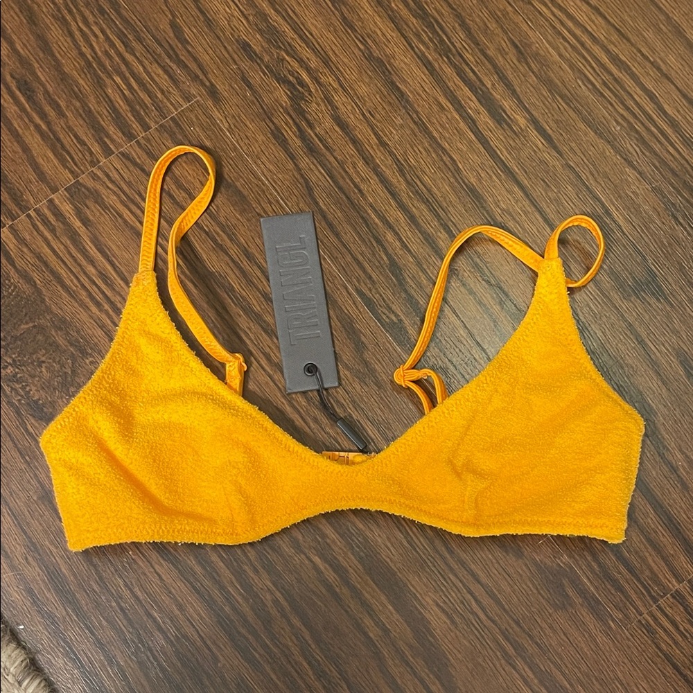 Triangl Swimwear MAIA Orange terrycloth Bikini Top